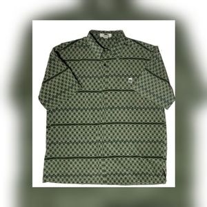 Girbaud olive green button down shirt